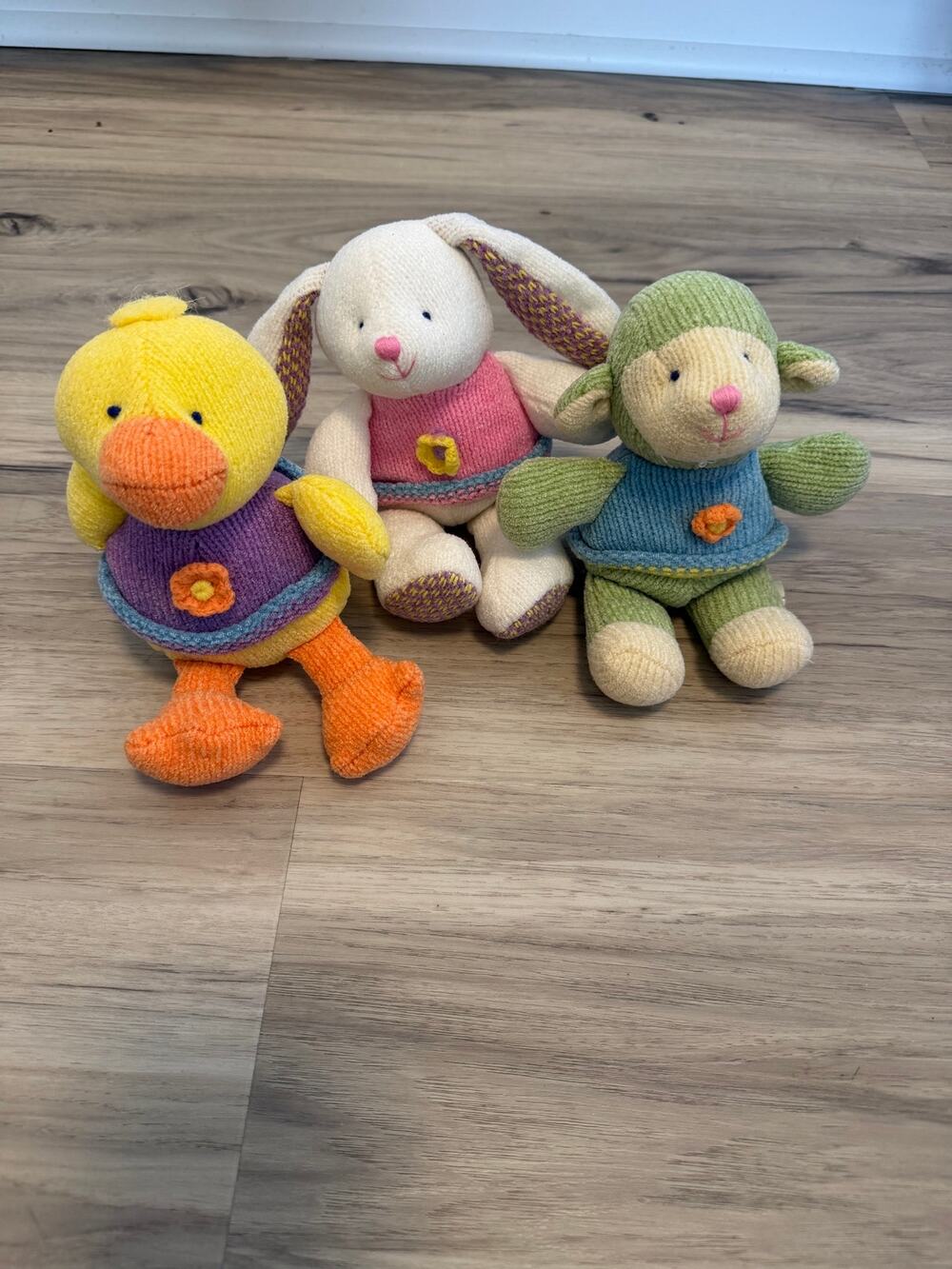 Russ Berrie Wootles Bootles and Tootles Bouquets ‘N Blossoms Beanbag plush Set 3